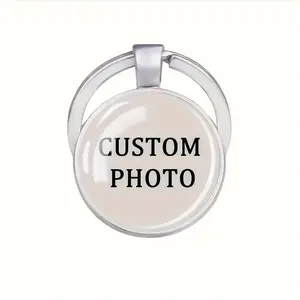 Personalized Photo Keychain - Custom Picture Key Ring with Your Own Photo/Design - Birthday, Christmas, Valentine's Gift for Him/Her - Durable Metallic Loop - Upload Any Image - Ideal for Pets, Couples, Business Branding - Customizable Keychain Keepsake,