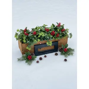 Pine Window Planter with Stand – Stained and Painted