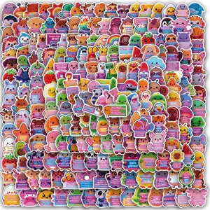 200Pcs Emotional Support Animal Stickers, Neon Funny Motivational Vinyl Decals Bulk for Laptop Water Bottle, Mental Health Inspirational Gifts for Teens Adults The ultimate mental health sticker haul!pure neon positivity to share with your besties!