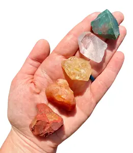 New Moon Beginnings Aries Zodiac Stone Set (Raw) - Includes Various Aries Zodiac Stones in Natural Form