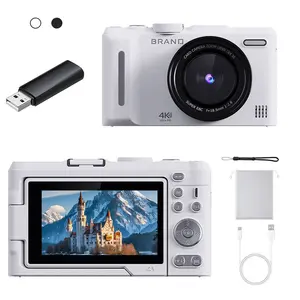 Portable Foldable Vlogging Camera with Compact Design for Easy Carry & Versatile Use 4K Resolution 180° Rotatable Screen