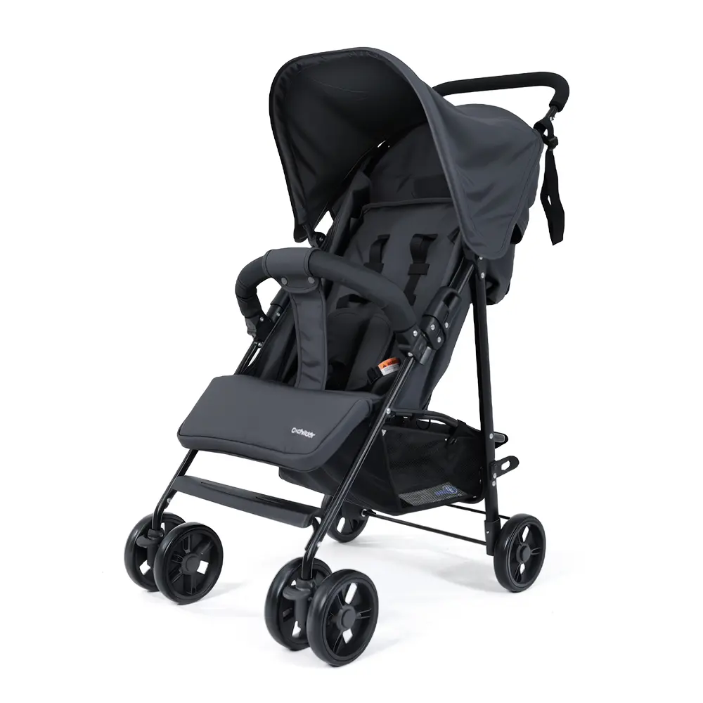 Adjustable Lightweight High-View Collapsible Baby Stroller - 1-Hand Fold, Multi-Position Recline, Summer Ventilation, Shock-Absorbing Wheels, Cup Holder for Travel & Everyday Use, Adjustable Stroller