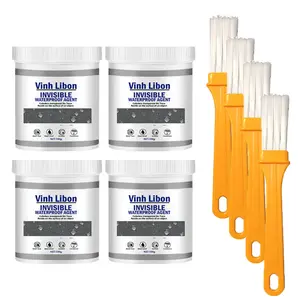 4/2PCS Invisible Waterproof Agent With Brush, Waterproof Insulating Sealant, Super Strong Bonding Sealant, Invisible Waterproof Anti-Leakage Agent, 100g/1pc