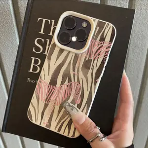 Elegant Zebra Patterns Suitable for TPU Cases for Iphone 16 Pro Max, Compatible with Iphone 16 Pro Max/14/16 Plus/15/13 Pro/12/11, Offering High Aesthetic Value And Drop