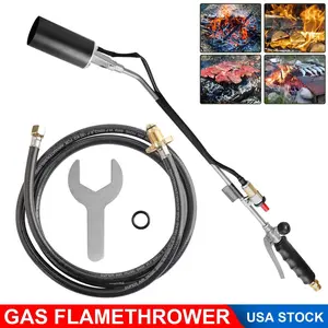 Portable Weed Torch Kit - Outdoor Power Tool with Hose for Weed Removal, Ice & Snow Melting | Father's Day Gift