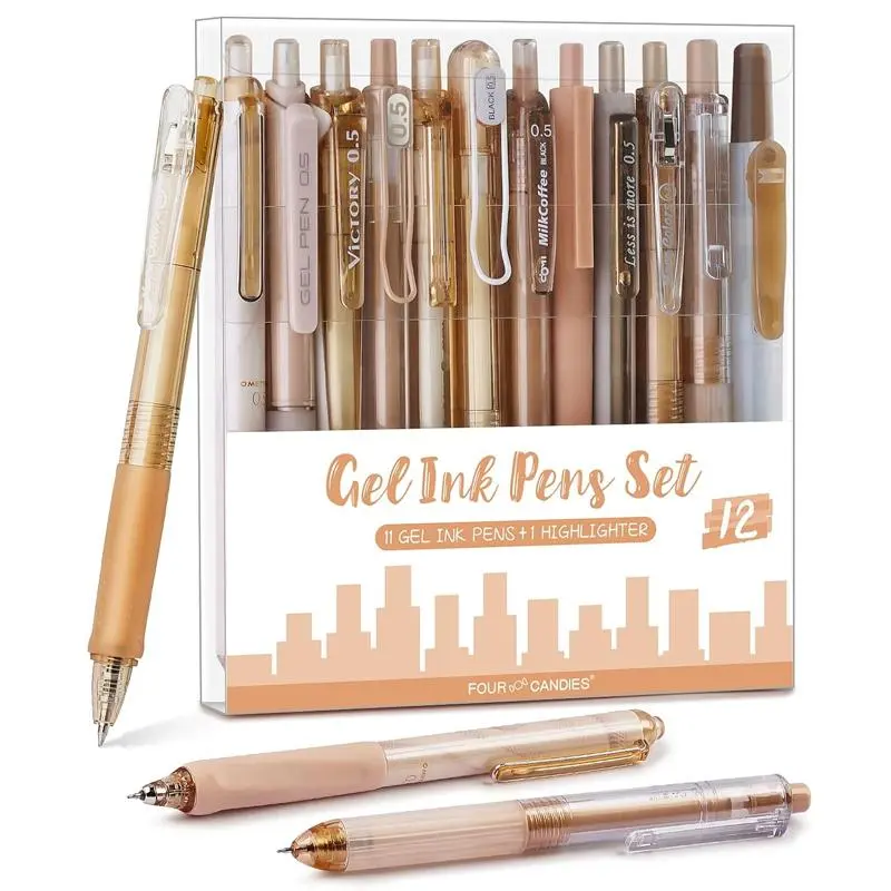 12pack/Brown(black ink*11+Highlighter*1)