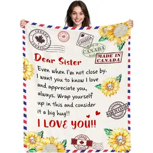 Sister Birthday Gifts, to My Sister Blanket, Sisters Blankets from Sis, Best Sisters Ever Gift for Women, Sis Soft Throw Blanket for Birthday, Anniversary