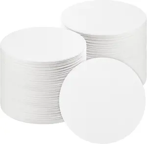 100 Sheets round Microwave Kiln Papers 4.7 Inch Ceramic Fiber Paper Insulation Ceramic Fiber Blanket for Glass Fusing DIY Crafts Supplies Jutom