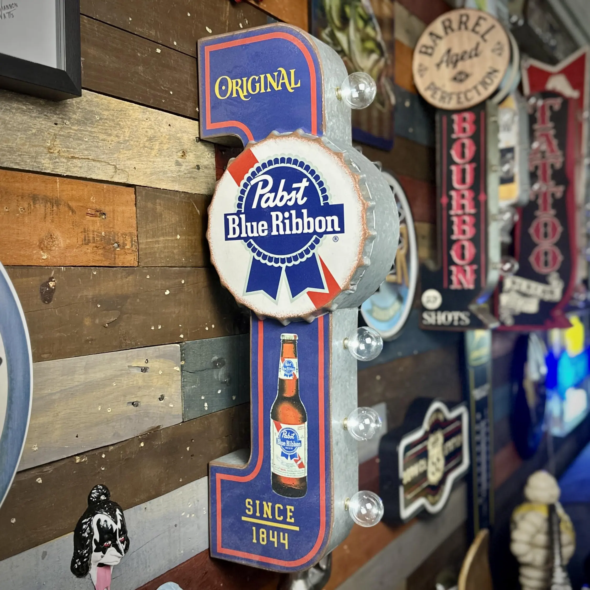 Pabst Blue Ribbon Industrial Retro LED Marquee Sign - 25 in