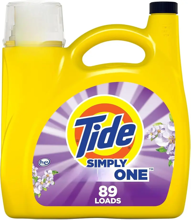 Tide Simply Clean & Fresh Liquid Laundry Detergent, Berry Blossom Scent, 89 loads, 117 fl oz (Packaging May vary)