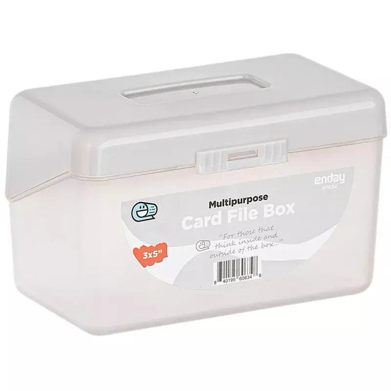 Enday 3" X 5" Index Card File Box