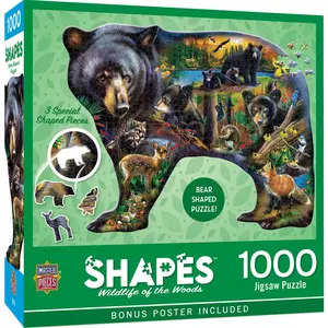 Shapes - Wildlife of the Woods 1000 Piece Shaped Puzzle