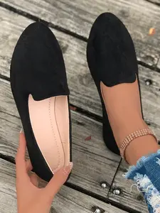 Women's Plain Pointed Toe Flat Shoes, 16 Colors, Soft Sole, Casual Comfort, Slip-On Daily Wear, Versatile Office & Everyday Shoes, Slip On Flats, Soft Soled Shoes