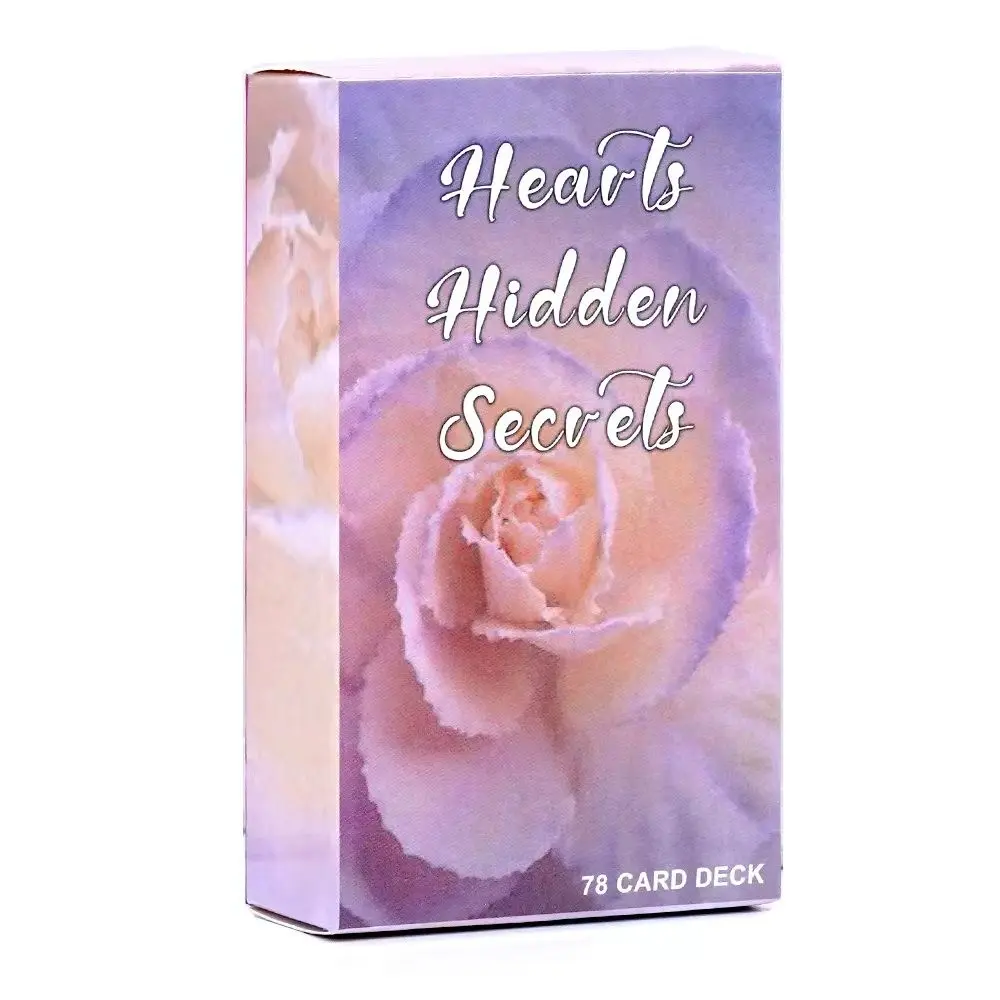 English Hearts Hidden Secrets Oracle Cards, 78 Card Game Set, Mystic Tarot Deck, Tarot Card Decks, Spiritual Guidance Tool, Perfect for Meditation & Divination