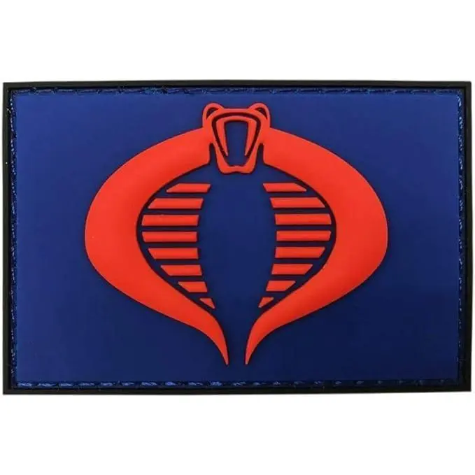 Miltacusa GI Joe Cobra Tactical Patch ("Hook" Fastener -3D-PVC Rubber-3.0 X 2.0 inch-MC8)