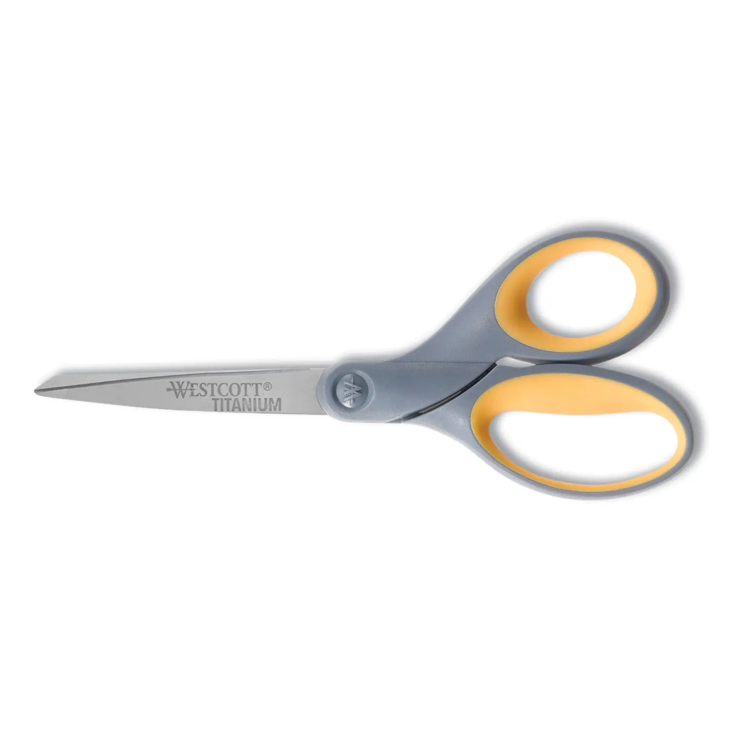Westcott Titanium Bonded Scissors 7" Gray/Yellow Straight Handle 13526