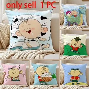 B-Big-Ear Tutu Pillow Case Anti-dustmite Pillowcase Sofa Cushion Cover with Invisible Zipper Silky Short Plush Polyester Microfiber Fabric White Available in Standard Sizes for Home Bed Use