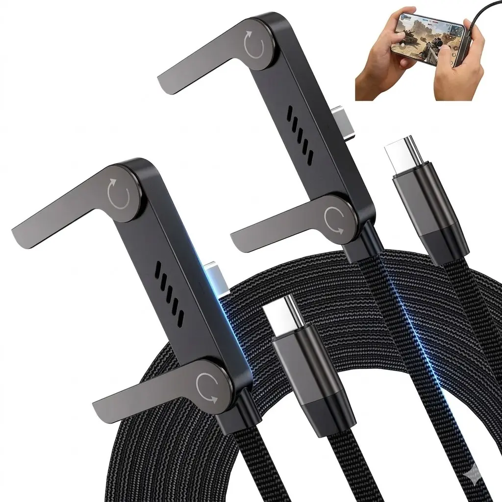 2PCS-240W USB-C Fast Charging Cable with Kickstand