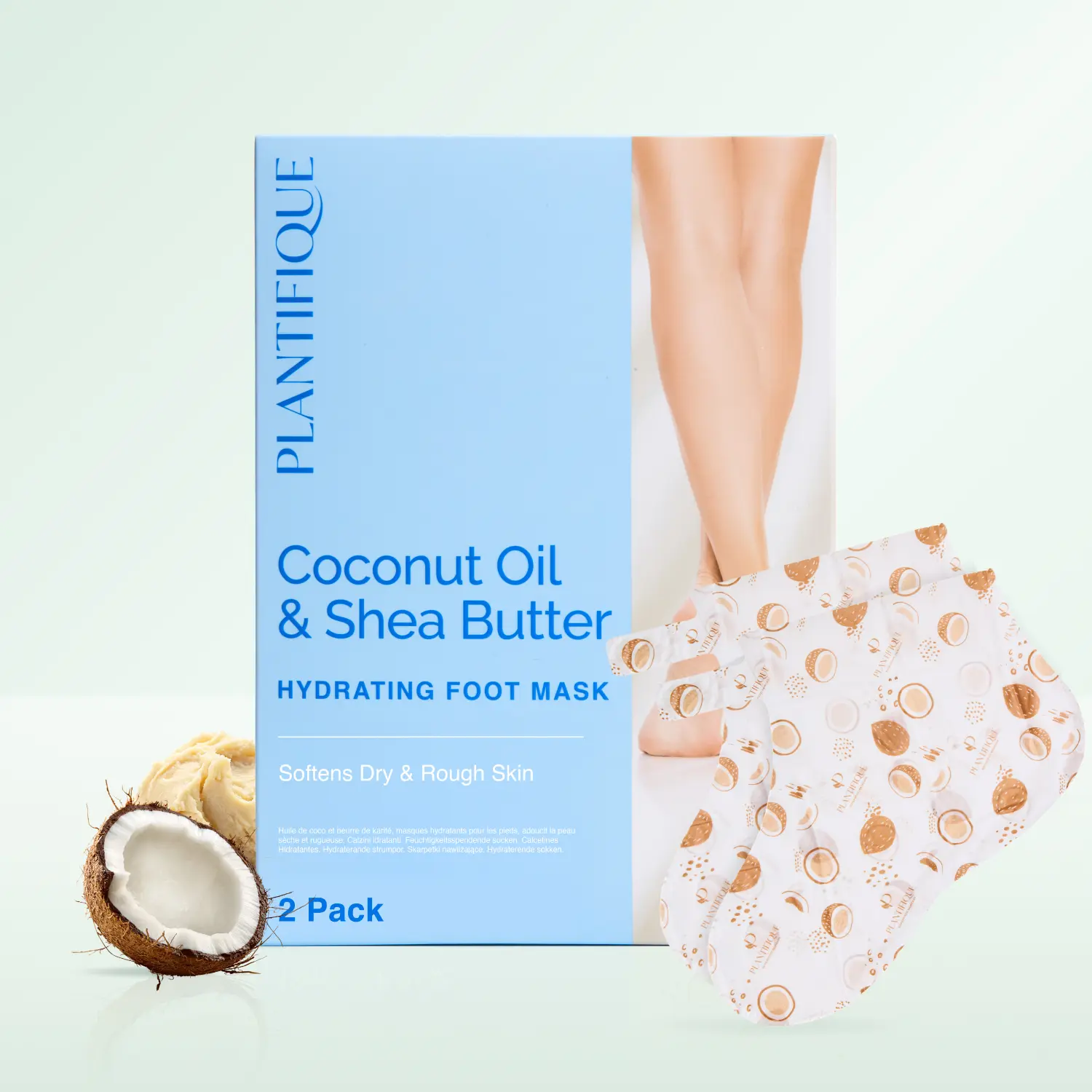 [PLANTIFIQUE Official Shop] Foot Moisturiser Sock - Soft Heels - Repairing Dry Rough Skin - Natural Moisturizing - Kbeauty - Korean Skincare Footmask Sheabutter Moisturize, Smooth, Hydration
