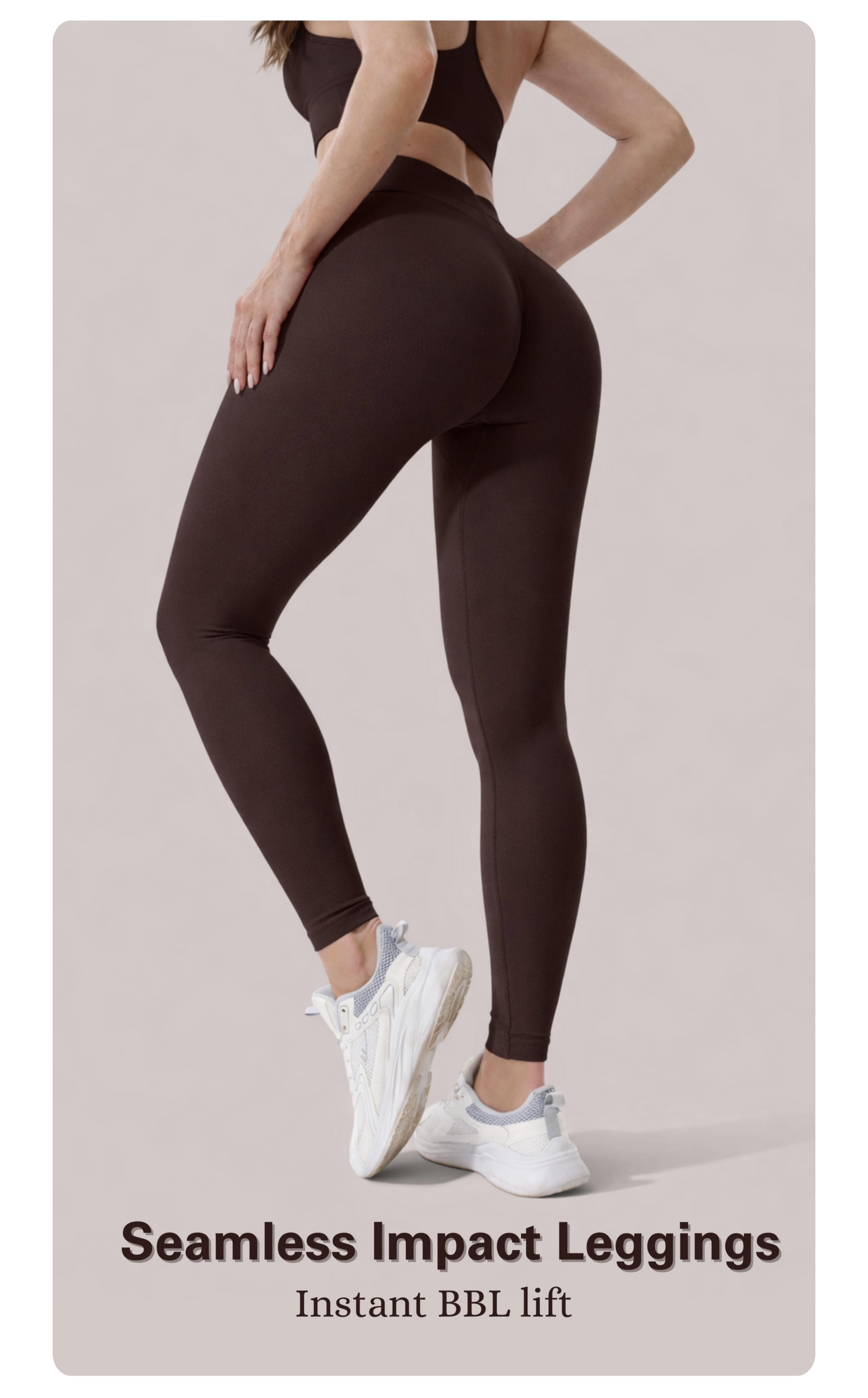 Coral Canton High Waisted Seamless Impact Leggings