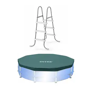 Intex Steel Frame Pool Ladder for 42” Wall Height Pools and 10’ Round Pool Cover