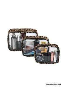 CYX Portable Transparent Leopard Print Makeup Bag, Fashion Washable Storage Pouch, Small Travel Cosmetic Case, Durable Design for Daily Use, Makeup Organizer Pouch, Travel Cosmetic Bags, Makeup Containers