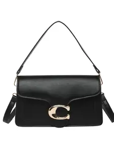 Women's Leather Crossbody Shoulder Bag, Fashion Designer Small Colorblock Handbag, Adjustable Strap for Party, Dating, Shopping, Commute