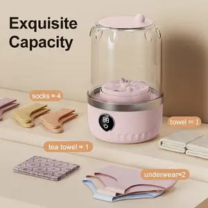 Portable mini washing machine, USB charging, high-quality impact-resistant underwear/underpants cleaning, compact and lightweight, suitable for apartments, dormitories, hotels, RVS and travel camping