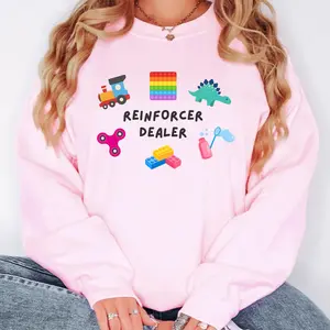 Rbt T-SHIRT or Sweatshirt , Aba shirt Bcba  Reinforcer Aba Womenswear Oversized Tops Casual Fitted