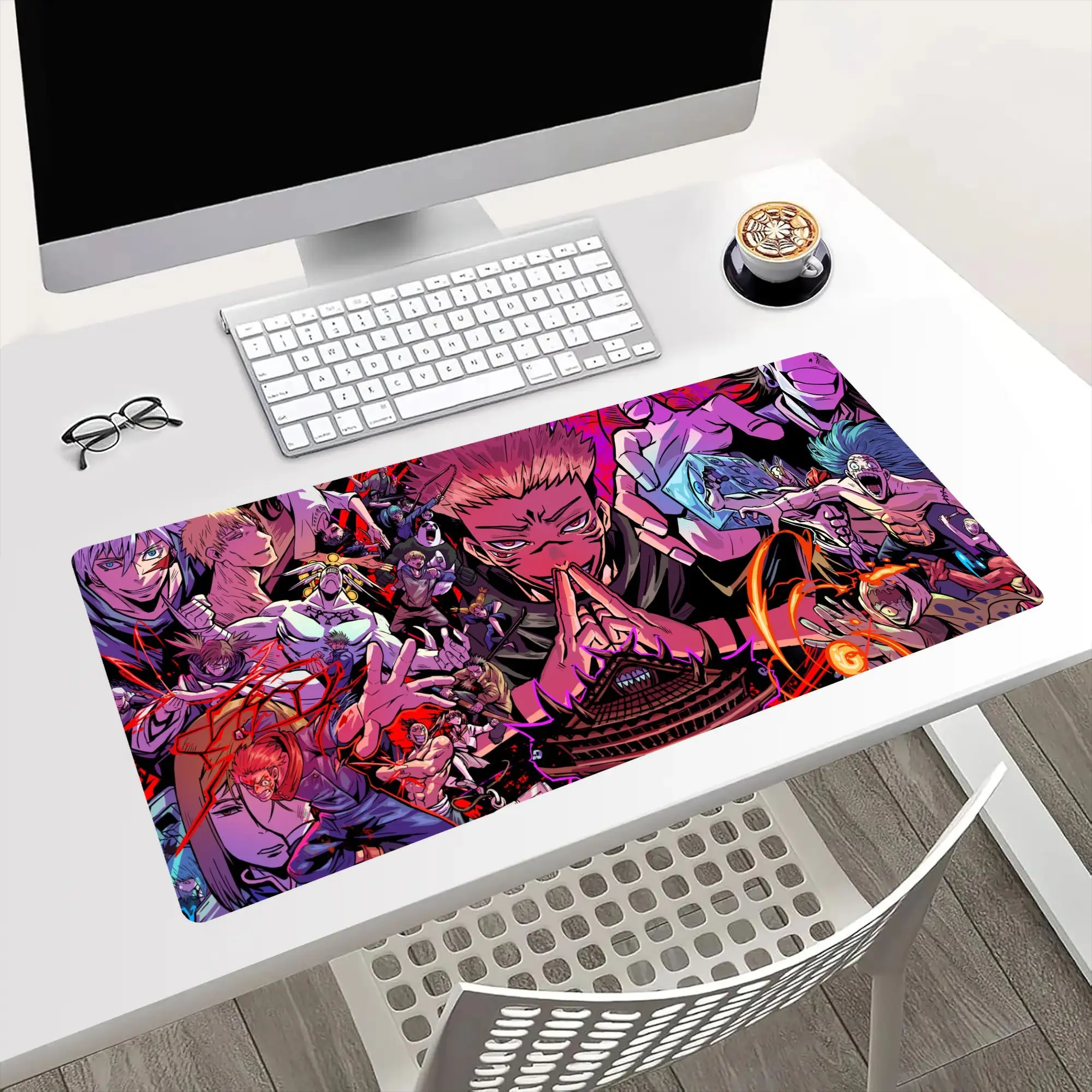 Jujutsu Kaisen Anime Desk Mat Large Mouse Pad Non-Slip Rubber Base High-Quality Smooth Surface Mousepad