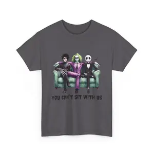 You Can't Sit with Us, Halloween Tshirt, Beetlejuice Tee, Unisex Cotton Shirt, Horror Movie Shirt, Spooky Costume Top