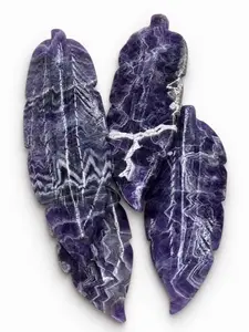 Natural Chevron Amethyst Crystal Feathers