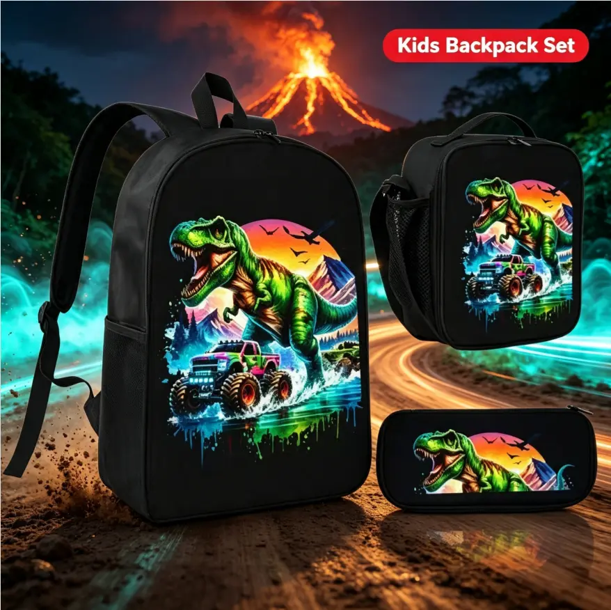 [Luggage Organizer Set] 3pcs Backpack, Crossbody Bag, Pencil Case, Large Capacity Compartment Backpack, Back-To-School Season Storage for Study Supplies, Back-To-School Bag, Travel Organizer, for Back-To-School, Class, Outdoor Activities