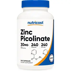 Nutricost Zinc Picolinate 30mg, 240 Capsules - Gluten Free and Non-GMO