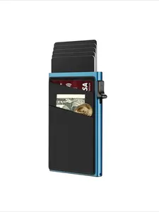 Minimalist Smart RFID Blocking Card Holder, Aluminum Alloy Protective Case for Access & Bank Cards