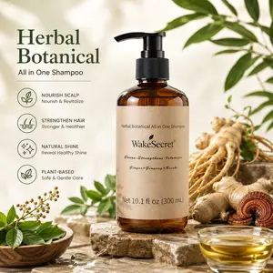 [Summervibes] WakeSecret Ginseng & Ginger Herbal Shampoo | Anti-Hair Loss & Root Strengthening | Weightless Volumizing & Oil Control | For All Hair Types & Thinning Hair | 10.1 fl oz