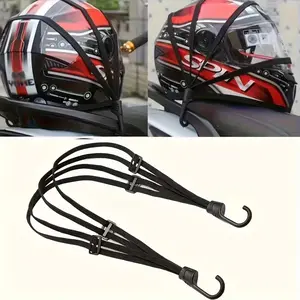 Adjustable Motorcycle Helmet Elastic Strap, Multi-Functional Durable Elastic Straps, Helmet Backpack Cargo Universal Fixing, Set of Two 60cm and 90cm