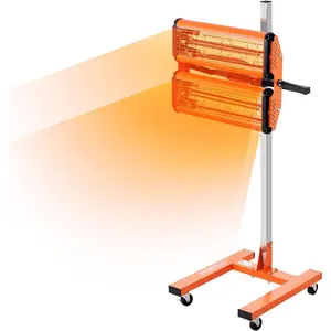 VEVOR Baking Infrared Paint Curing Lamp 2000W Dryer Heater Short Wave Infrared Heater Car Bodywork Repair Paint Dryer/Stand