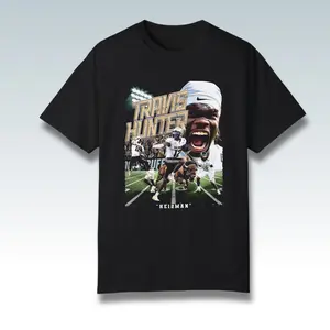Travis Hunter T-shirt, Vintage Shirt, Colorado Shirt, Football T-Shirt, Graphic Tee, Gift For Fan, Menswear Womenswear Top Streetwear Tshirt Casual Tropical graphic  tees men shirts  men