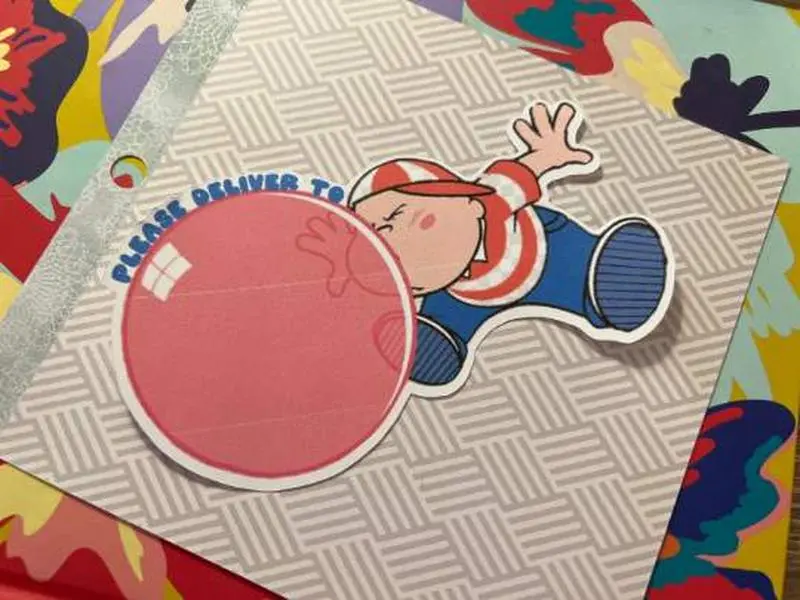 The Double Bubble Die Cut Please Kindly Deliver  sticker flakes