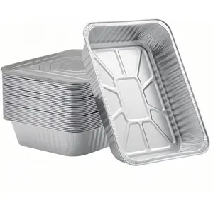 Disposable  Foil Pan, Family Size Baking Container, Deep Rectangular,9x13 Half Size,Tin Pans for Roasting,Catering,Picnic or Holiday needs (30 Pack w/)