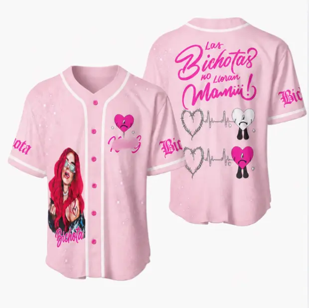 Lá Bichotas No Lloram Mamii Baseball Jersey, Graphic Baseball Shirt, Latin Music Fan Apparel