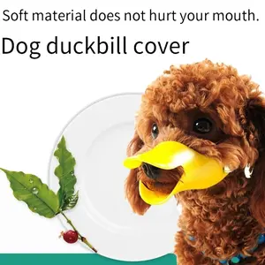 Dog mouth cover, pet duck bill cover, silicone dog mouth cover, bite-proof, barking-proof, eating-proof, dog walking mask, dog mouth cover, breathable, comfortable, soft and not hairy, Training Aid