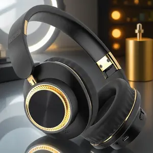 Wireless Foldable Headphones, Bluetooth-compatible 5 Stable Connection, 40mm Large Speaker Stereo Bass, Long Battery Life, Soft Breathable Earmuffs, Built-In Microphone
