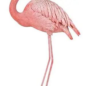 Ebros Gift 27.2" Tall Realist Look Flamingo Standing Resin Figurine Statue