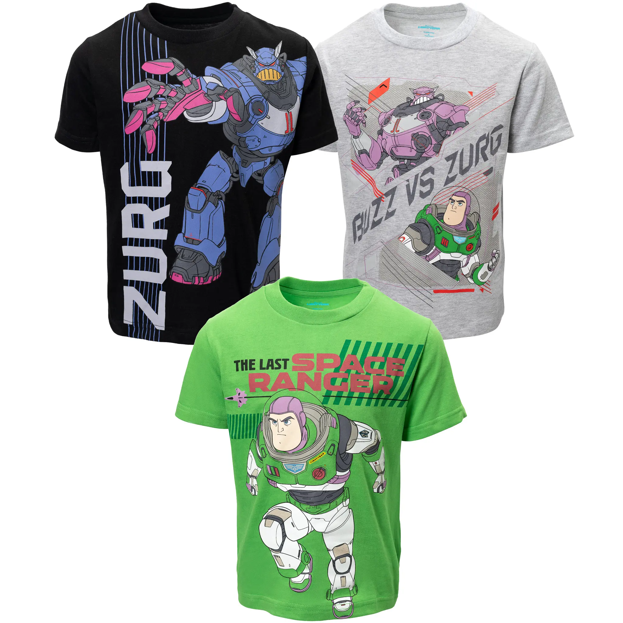 Disney Pixar Boys' 3-Pack Short Sleeve T-Shirts Toddler to Big Kid