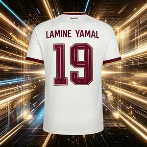 2026 Spain Home And Away Red And White 19# Lamine Yamal 20# Pedri Short And Long Sleeve Soccer Jersey Fans Version