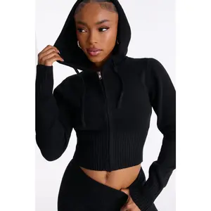 CozyCash Sweater Zip Up Hoodie - Black