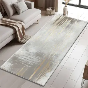 Minimalist distressed-style hallway rug, Modern Abstract Rug, Modern Runner Rug, lightweight and easy-to-clean floor mat, washable and low-maintenance home decor carpet suitable for hallways, passageways, staircases, bedrooms, and more