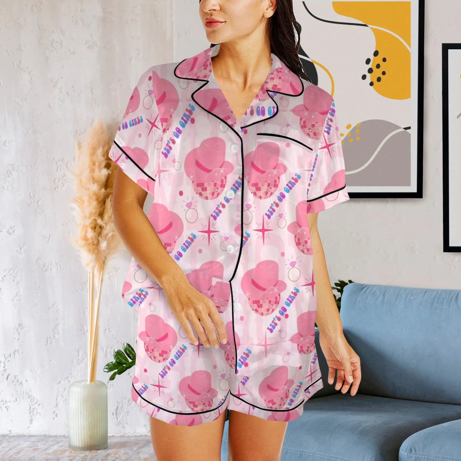 Bridesmaid Pajama Set, Bridal Party Pajamas, Women Matching Pajamas, Bachelorette Party Pajama Sets, Bride Squad, Bridesmaid Proposal Gift - Let’s go Girls